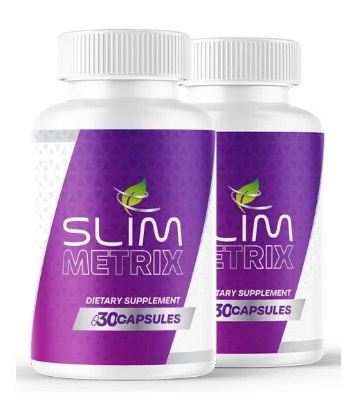 The Slim Metrix two-bottle pack, front labels, 30 capsules each